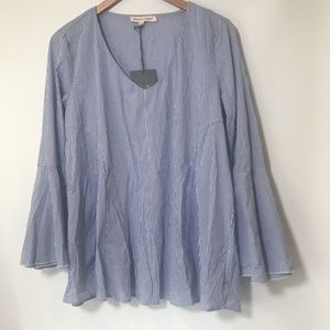 Grand & Greene blouse pinstripe Small